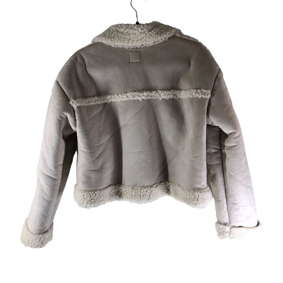 Wild Fable Womens Sherpa Lined Jacket Cozy Style Ivory Size XXS - Picture 3 of 6